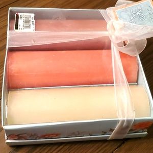Garden fleur 3 scented pillar candles